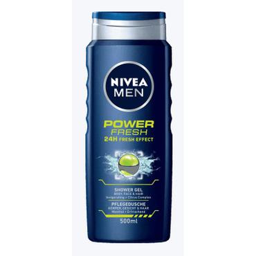 Nivea -  NIVEA MEN Power Fresh żel pod prysznic do ciała, twarzy i włosów dla mężczyzn 500 ml